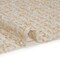 1 Yard Wool Blend Tweed with Silver and Gold Eyelash Fringe Cream Checks Deadstock 58’’ Width